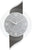 Horloge murale JVD avec cadran rond gris, chiffres et aiguilles blancs