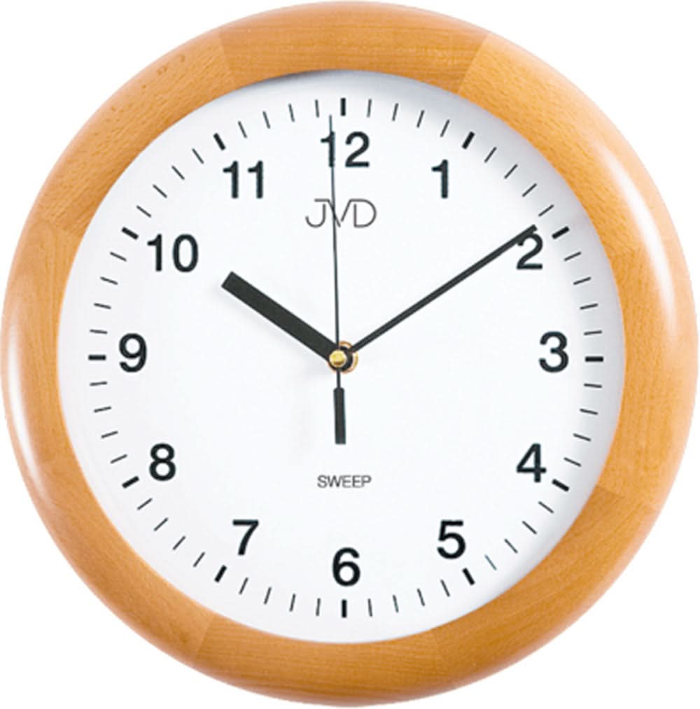 Horloge murale JVD 29,5x29,5x5 cm plastique • Mouvement à quartz silencieux • Design intemporel