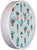 Horloge murale Ø30 cm, cadre en plastique, cadran bleu clair avec cactus et aiguilles