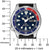 Montre pour homme avec cadran bleu et bracelet en cuir noir