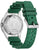 Fond de montre pour homme avec bracelet en silicone vert et boîtier en acier inoxydable