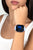 Montre connectée unisexe au poignet, écran rond avec chiffres bleus