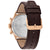 Tommy Hilfiger Armbanduhr Rückseite mit braunem Lederarmband und Metallgehäuse
