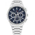 Tommy Hilfiger Armbanduhr mit blauem Zifferblatt und Edelstahlband, Chrono-Subdials