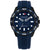 Tommy Hilfiger Herren-Armbanduhr mit blauem Zifferblatt, schwarzer Lünette und Silikonband