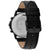 Tommy Hilfiger Armbanduhr mit schwarzem Lederarmband und sichtbar Rückseite