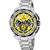 Montre chronographe Festina pour homme avec bracelet en acier inoxydable, cadran jaune et sous-cadrans chrono
