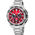 Montre chronographe Festina pour homme avec bracelet en acier inoxydable argenté et cadran rouge