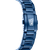 Boîtier de montre bleu avec motif F et bracelet à maillons