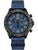 Herrenuhr mit blauem Chronographenzifferblatt, Tachymeterskala und blauem NATO-Armband