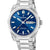 Festina Armbanduhr mit blauem Zifferblatt, Edelstahlband, Datumsfenster „MON 30“