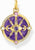 Thomas Sabo Kettenanhänger mit violettem Stern-Design und gelber Fassung