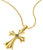 Pendentif croix doré sur chaîne à maillons