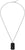 Collier avec pendentif en carbone noir et chaîne en argent, rectangulaire, Police STORM II