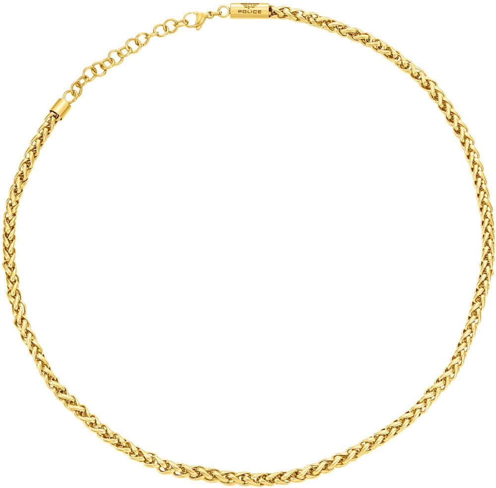 Goldfarbenes Armband mit Gliederkette, Police-Logo am Verschluss