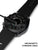 POLICE Smartwatch mit USB-magnetischem Ladeanschluss, schwarzes Gehäuse und Armband