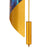 Tige de suspension dorée pour horloge murale avec cylindre fin et pointe en bas