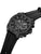 POLICE Herren-Quarz-Chronograph schrägansicht, schwarzes Gehäuse mit Chronographenzählern und Band