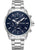 Herrenuhr Blau: Quarz-Chronograph mit blauem Zifferblatt und Edelstahlarmband, POLICE