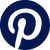 Damenarmbanduhr, Pinterest-Icon im Kreis