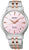 Seiko Presage Montre femme avec cadran nacré rose, accents or rose et bracelet en métal