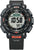 Montre homme avec affichage numérique 10:50, boîtier noir et bracelet en silicone noir