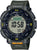 Montre homme avec affichage numérique Tough Solar, bracelet vert foncé, boîtier noir.
