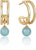 ANIHAIE E045-05G-AM Créoles doubles avec pendentifs boules