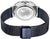 Rückseite der Herrenuhr mit Gravur und blauem Milanaiseband