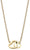Collier doré avec pendentif cœur et détails en zircon, chaîne à maillons