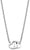 Collier Bering avec pendentif cœur, couleur argent, orné de pierres scintillantes