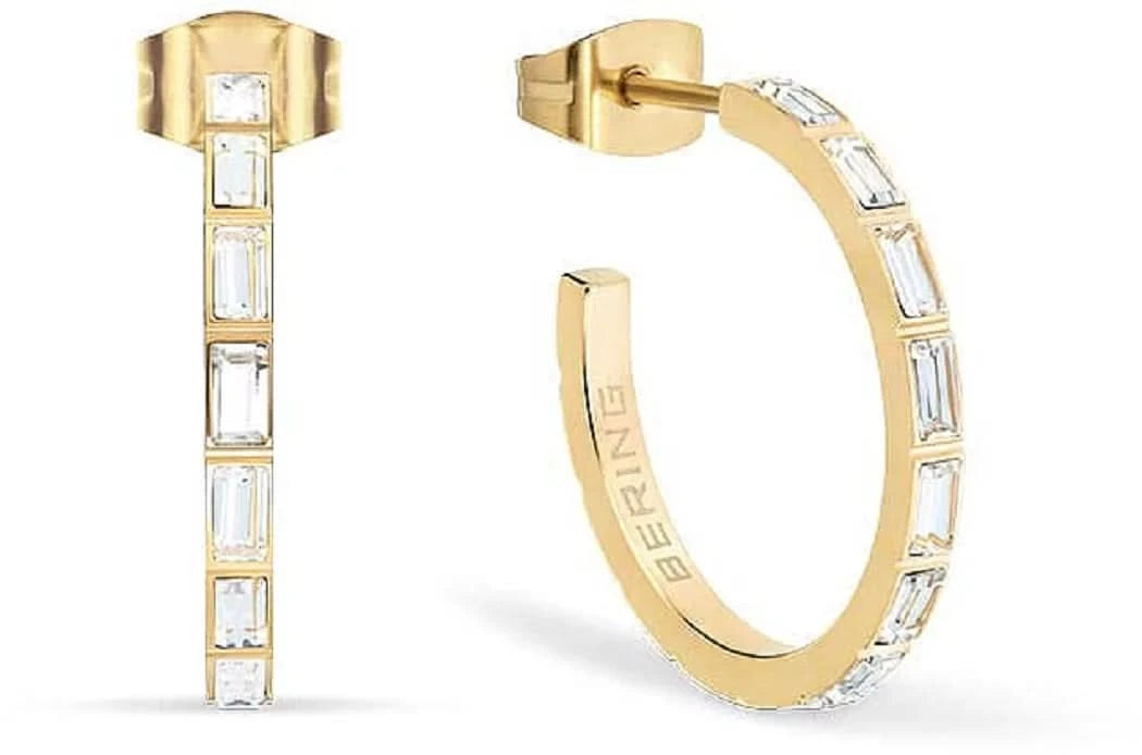 Créoles en acier inoxydable avec pierres - Bering Jewelry Modèle : 738-27-05