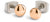 Clous d'oreilles Boccia Jewelry plaqués or rose avec boule ronde