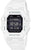 Casio G-Shock montre numérique avec boîtier blanc, cadran noir et Bluetooth