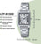 Montre pour femme LTP-B150D avec bracelet en acier inoxydable, cadran rectangulaire ; dimensions 31 mm