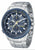 Citizen Montre Homme : cadran bleu, bracelet en acier inoxydable, sous-cadrans chrono et heure universelle