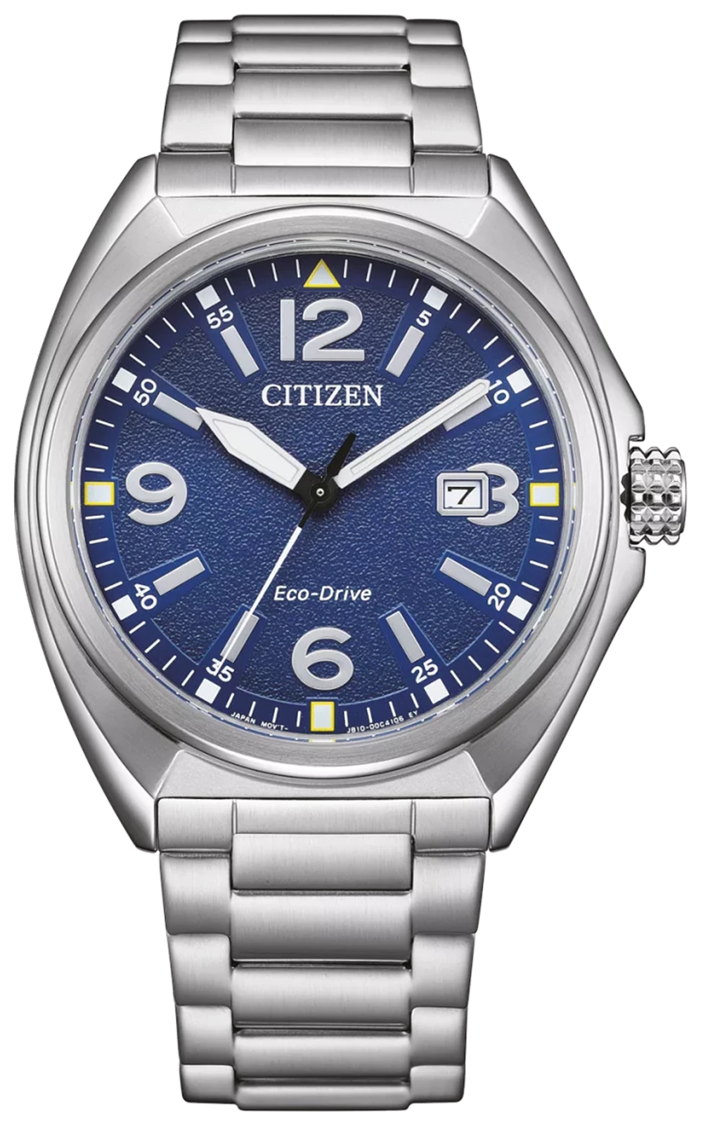 Bracelet de montre pour homme avec cadran bleu, bracelet en acier inoxydable, aiguilles analogiques