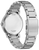 Montre homme avec boîtier et bracelet en acier inoxydable, inscription gravée au dos