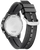Fond de montre chronographe Citizen Eco-Drive pour homme avec bracelet en caoutchouc noir et gaufrage