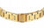 Bracelet de montre pour femme avec maillons dorés et détail diamant au centre