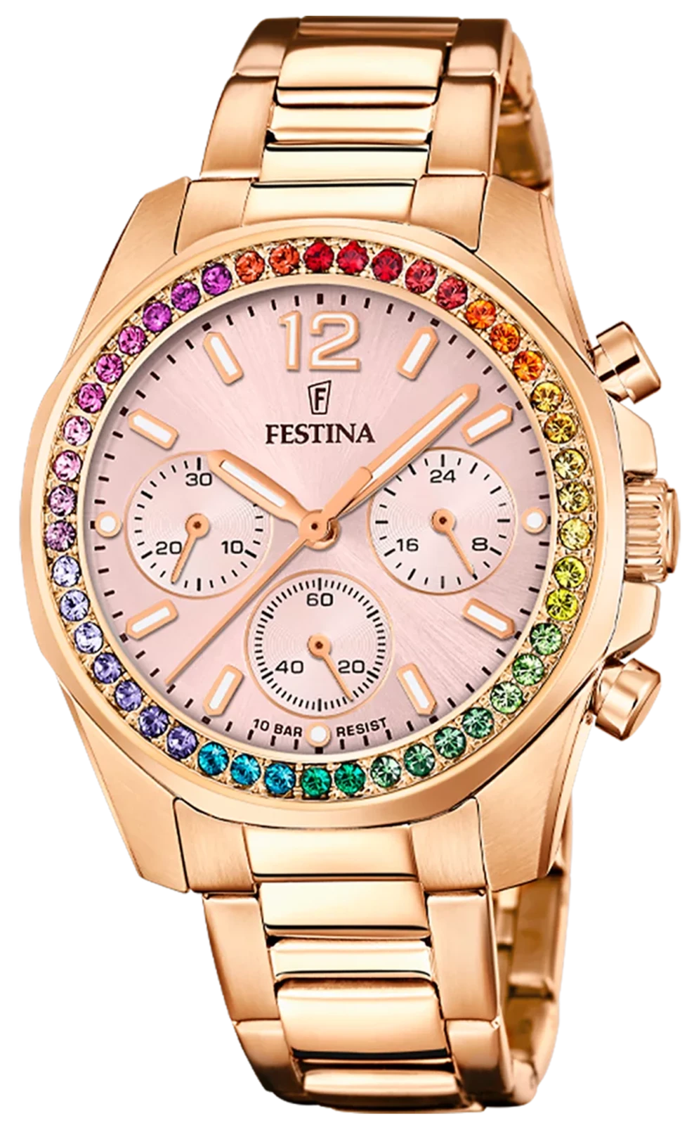 Montre Festina Boyfriend Collection F20639/4 pour femme • Or rose • 10 ATM