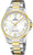 Montre Festina pour homme bicolore argent/or, cadran blanc, index, bracelet en métal