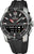 Bracelet de montre pour homme avec cadran noir, boîtier en titane et bracelet en silicone noir