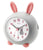 Réveil enfant JVD motif lapin, analogique, 16 x 10,5 x 4 cm, plastique • Trotteuse silencieuse • Éclairage du cadran