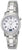Montre pour femme avec bracelet en acier inoxydable, cadran blanc rond avec petit écran