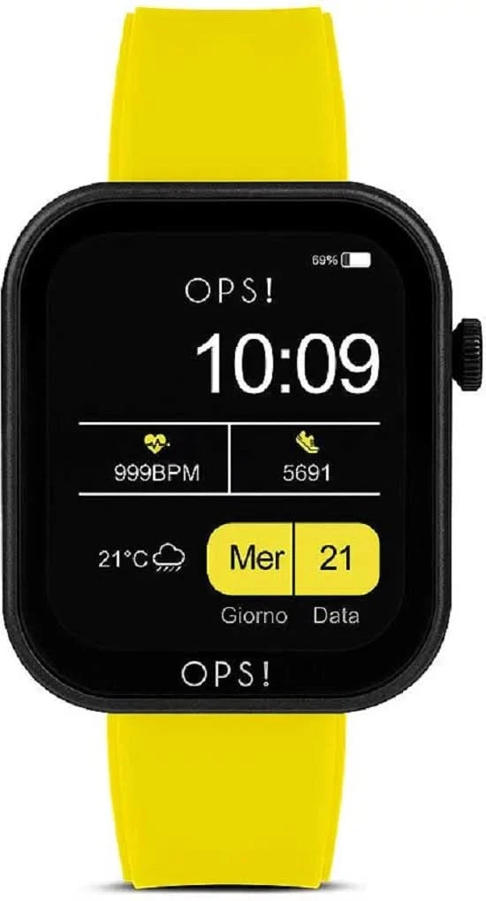 OPS ! Montre connectée unisexe OPSSW-32 • Appel Bluetooth & SOS • Design italien