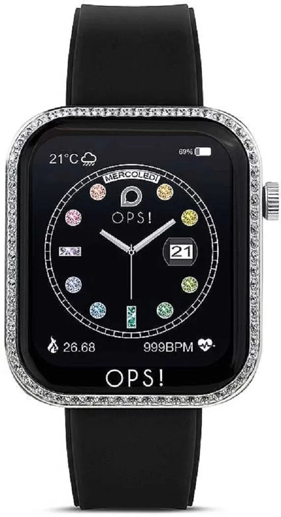 OPS! SMART ACTIVE OPSSW-40 Montre connectée unisexe • Design italien • Fonctions fitness