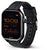 Montre connectée unisexe avec bracelet noir, boutons latéraux, écran OPS!