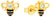 Clous d'oreilles en forme d'abeille avec des ailes en or jaune, une pierre scintillante et des rayures or et noir