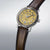 SEIKO Presage Montre Homme oblique : cadran jaune, bracelet en cuir marron, avec couronne